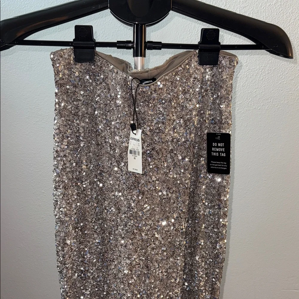 Silver Sequin Women's Blazer and Pants Set - Picture 8 of 11